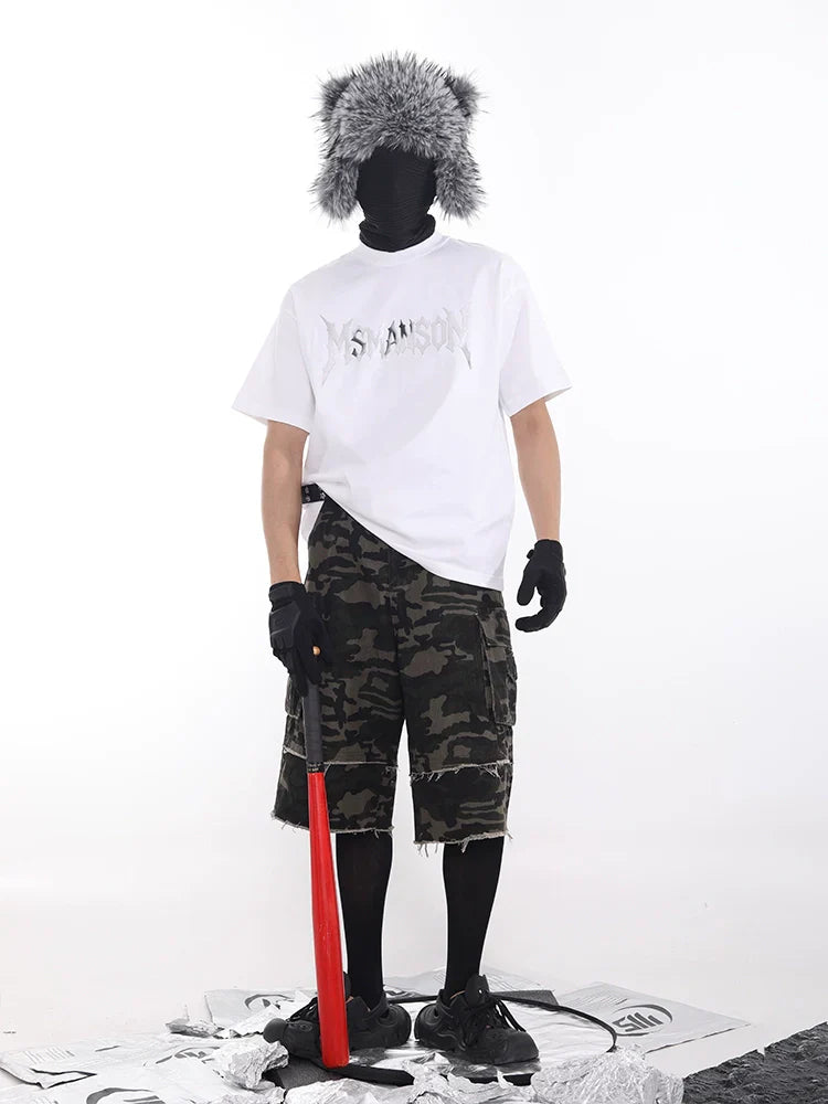 Camouflage Cargo Patchwork Short
