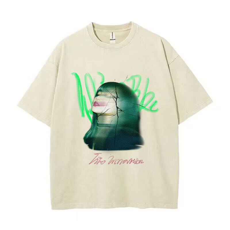 T-shirt gothique délavé pour fille