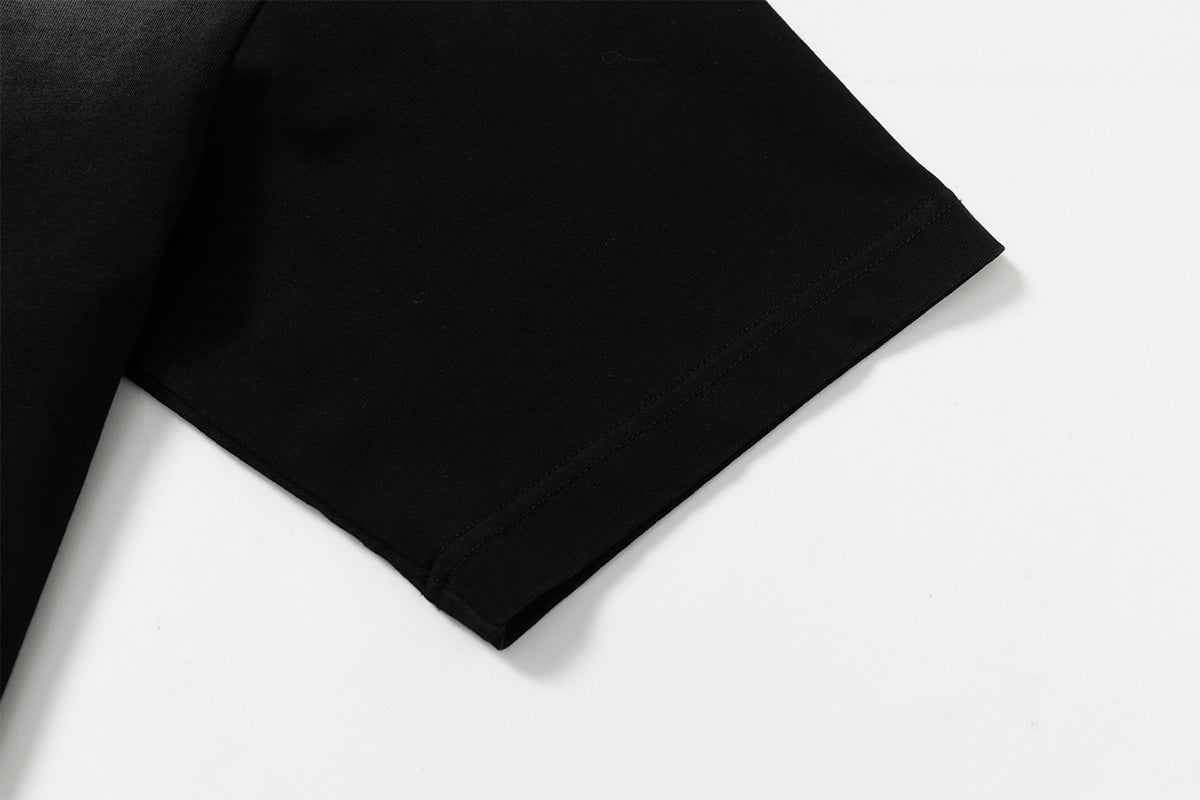 Instrument Print Washed Short Sleeve T-Shirt