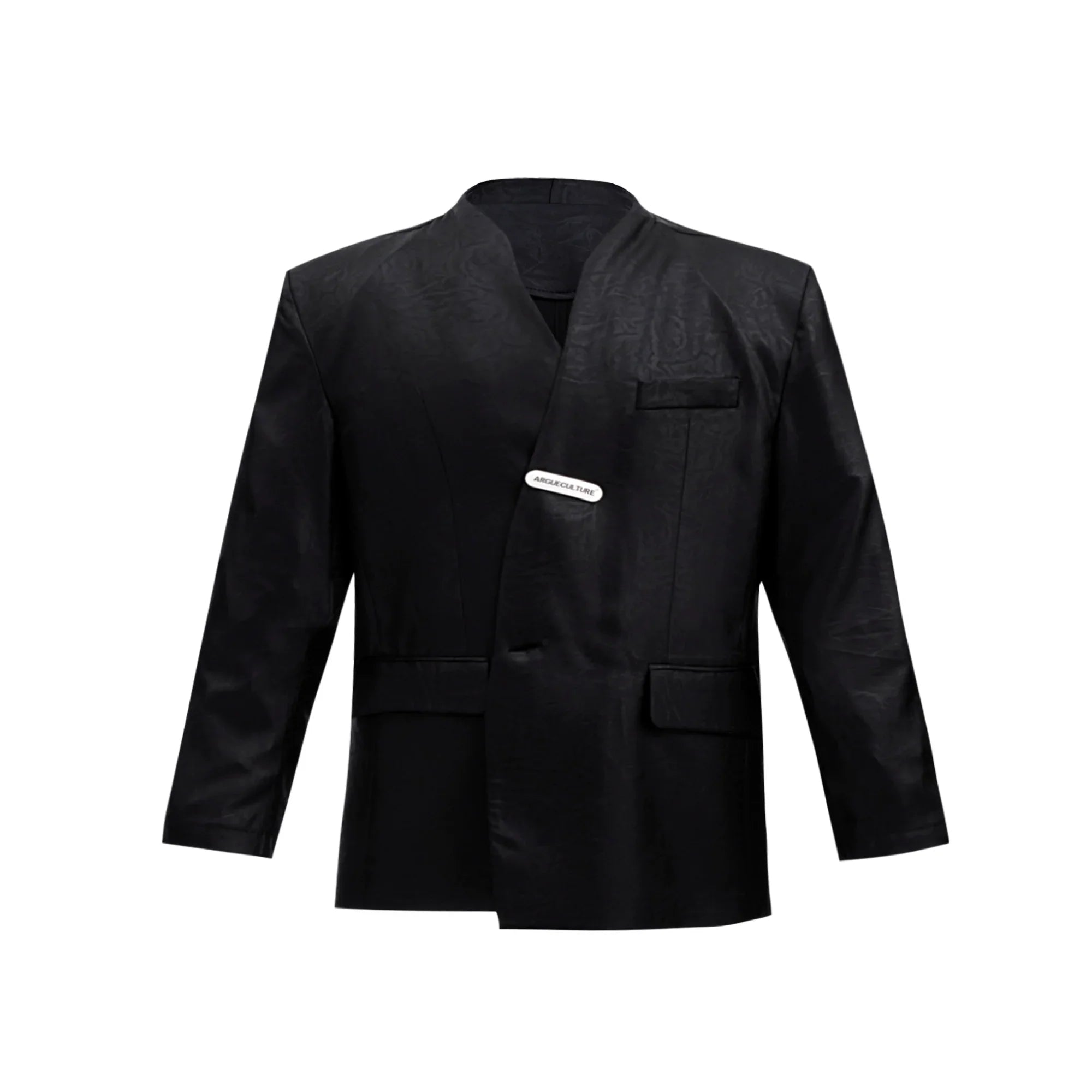 Liquid Metal Collarless Jacket