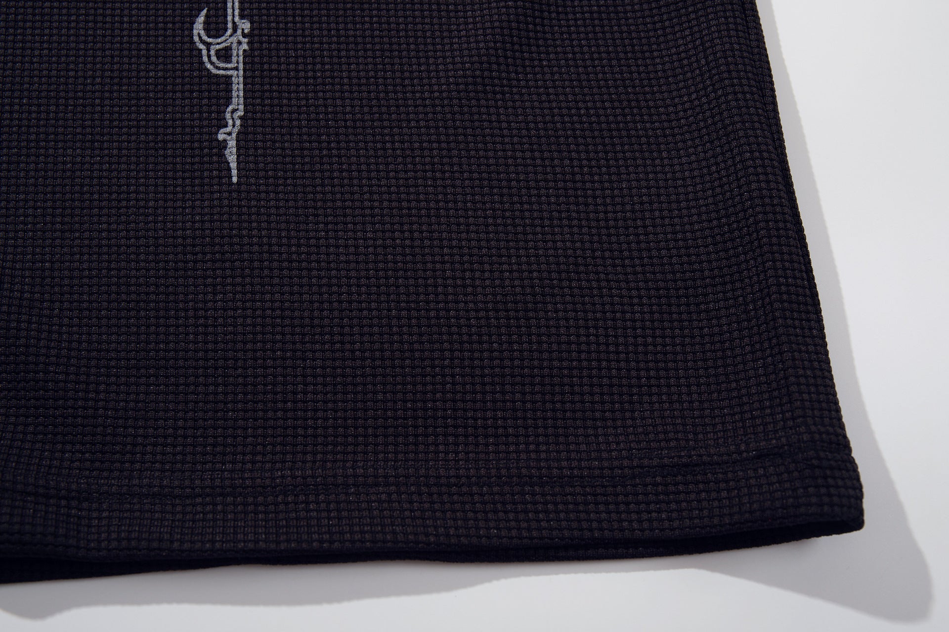 Thorn Waffle Patchwork Short Sleeve Polo Shirt