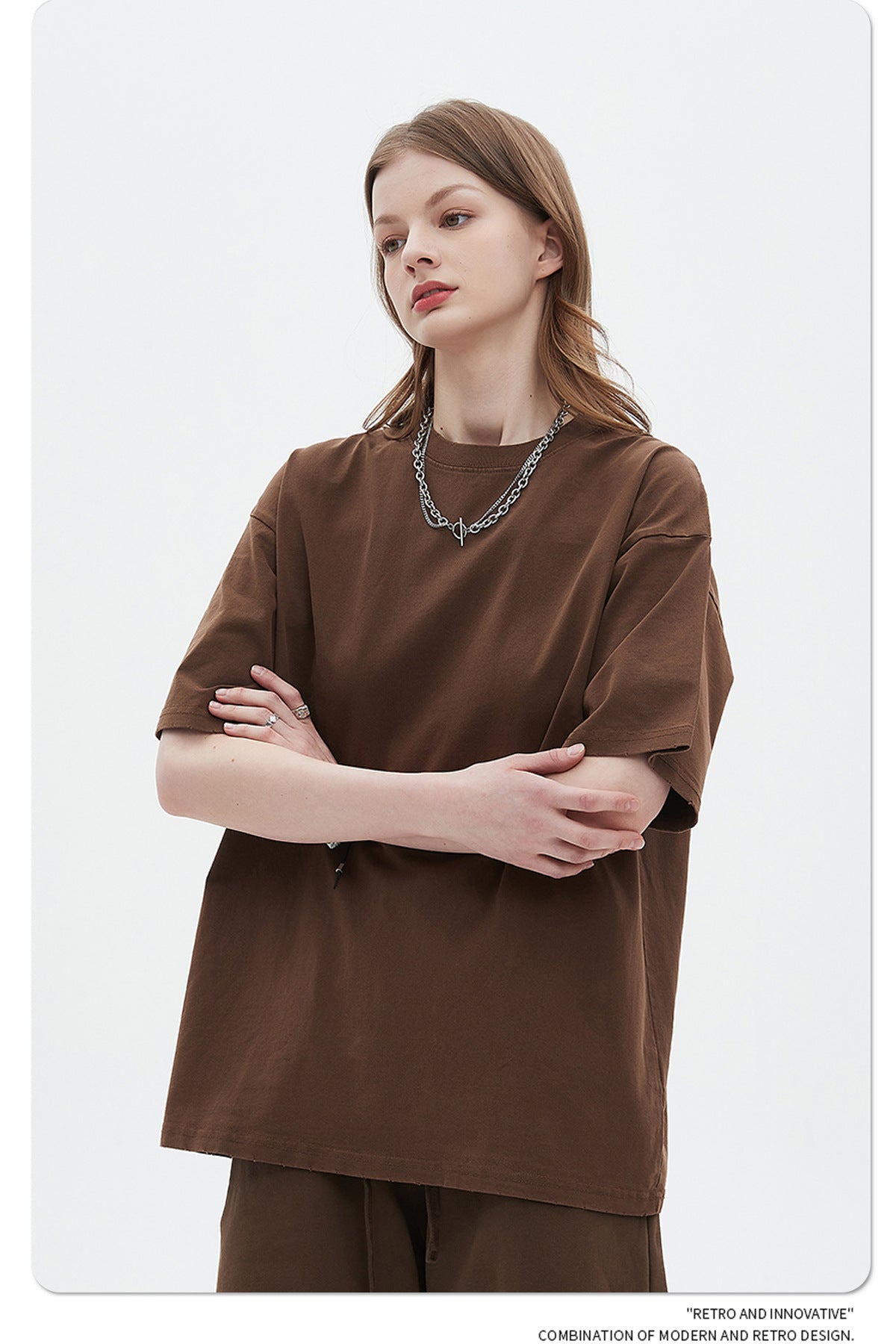 Washed Dyed Oversize Damage Short-sleeve T-shirt & Short Sweatpants Setup