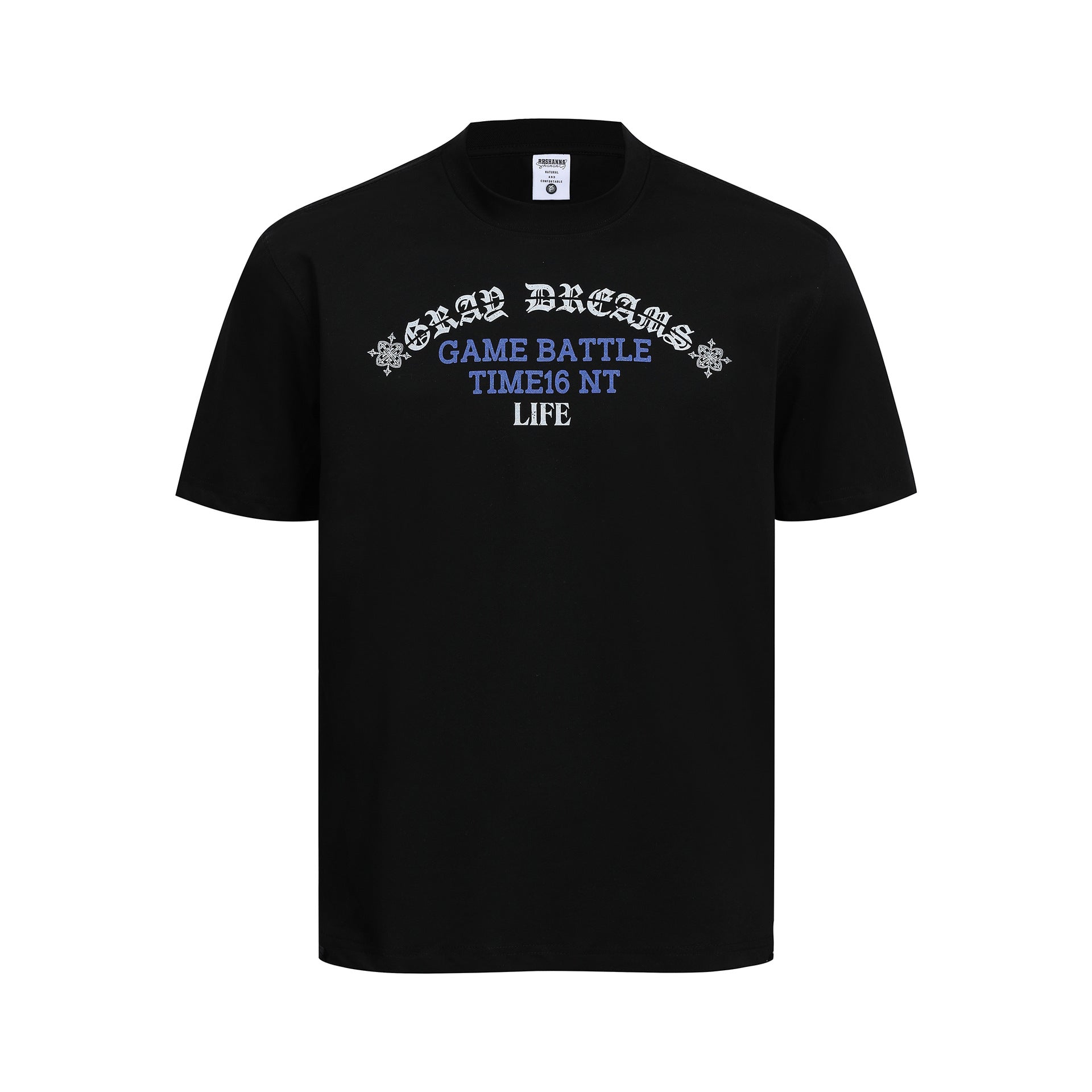 Gothic Letter Print Short Sleeve T-Shirt