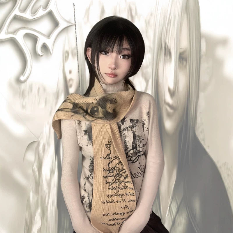 Cartoon Knit Scarf