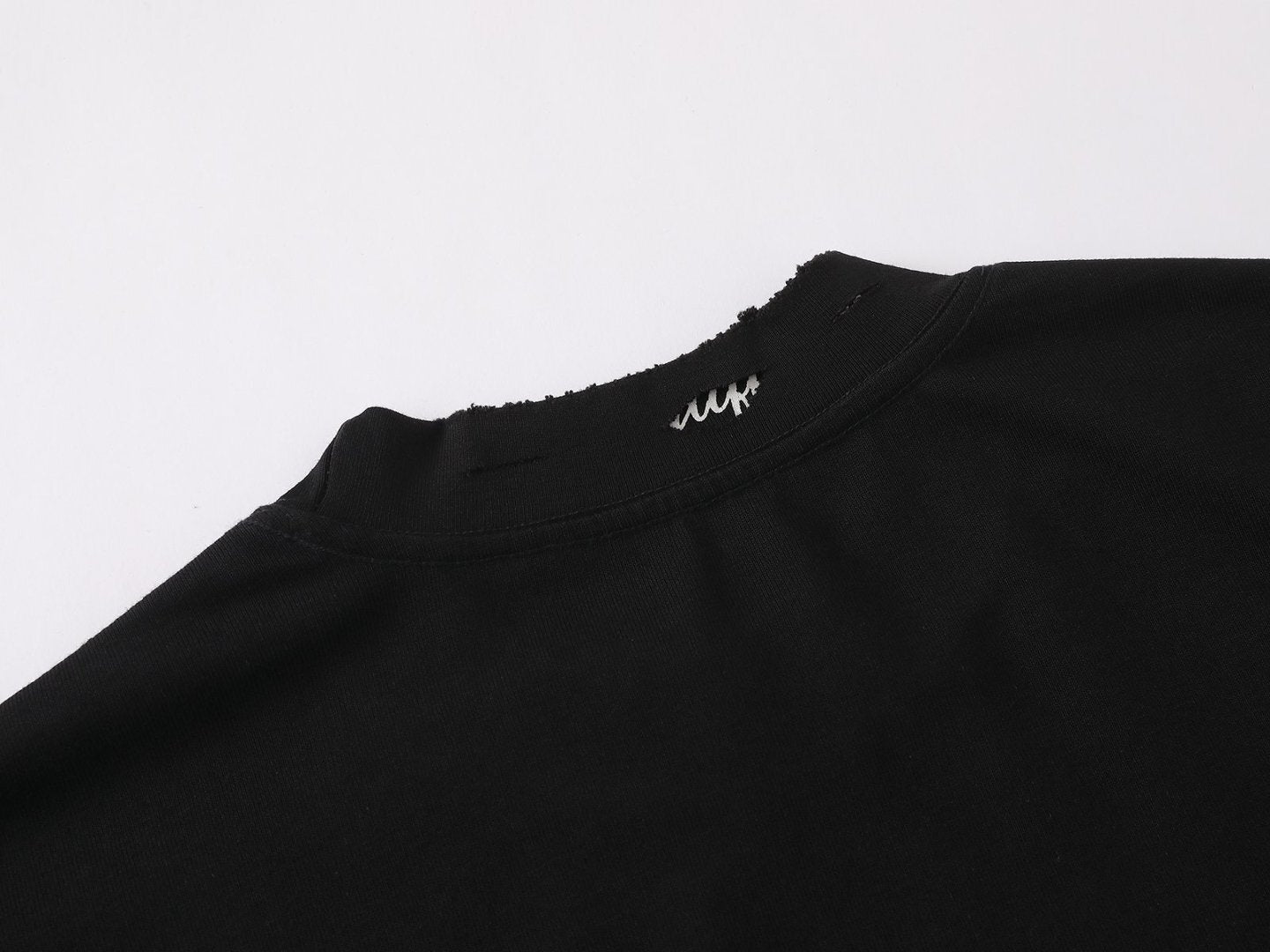 Oversize Damage Plain Short Sleeve T-Shirt