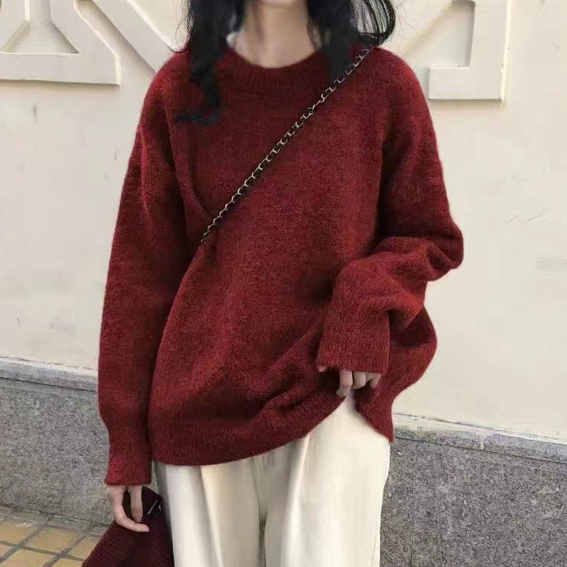 Round Neck Women Basic Sweater