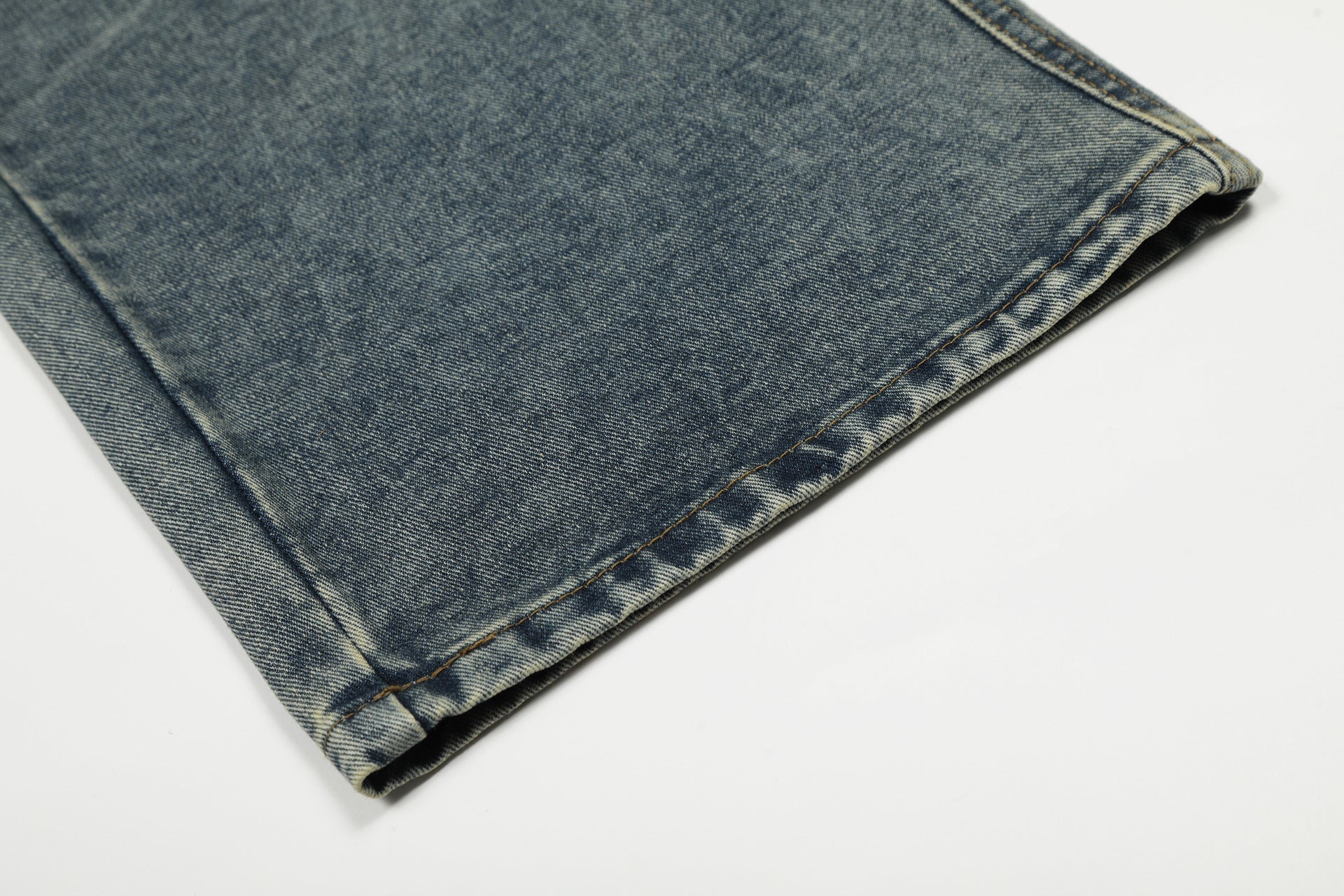 Star Patch Rivet Wide Leg Denim Jeans
