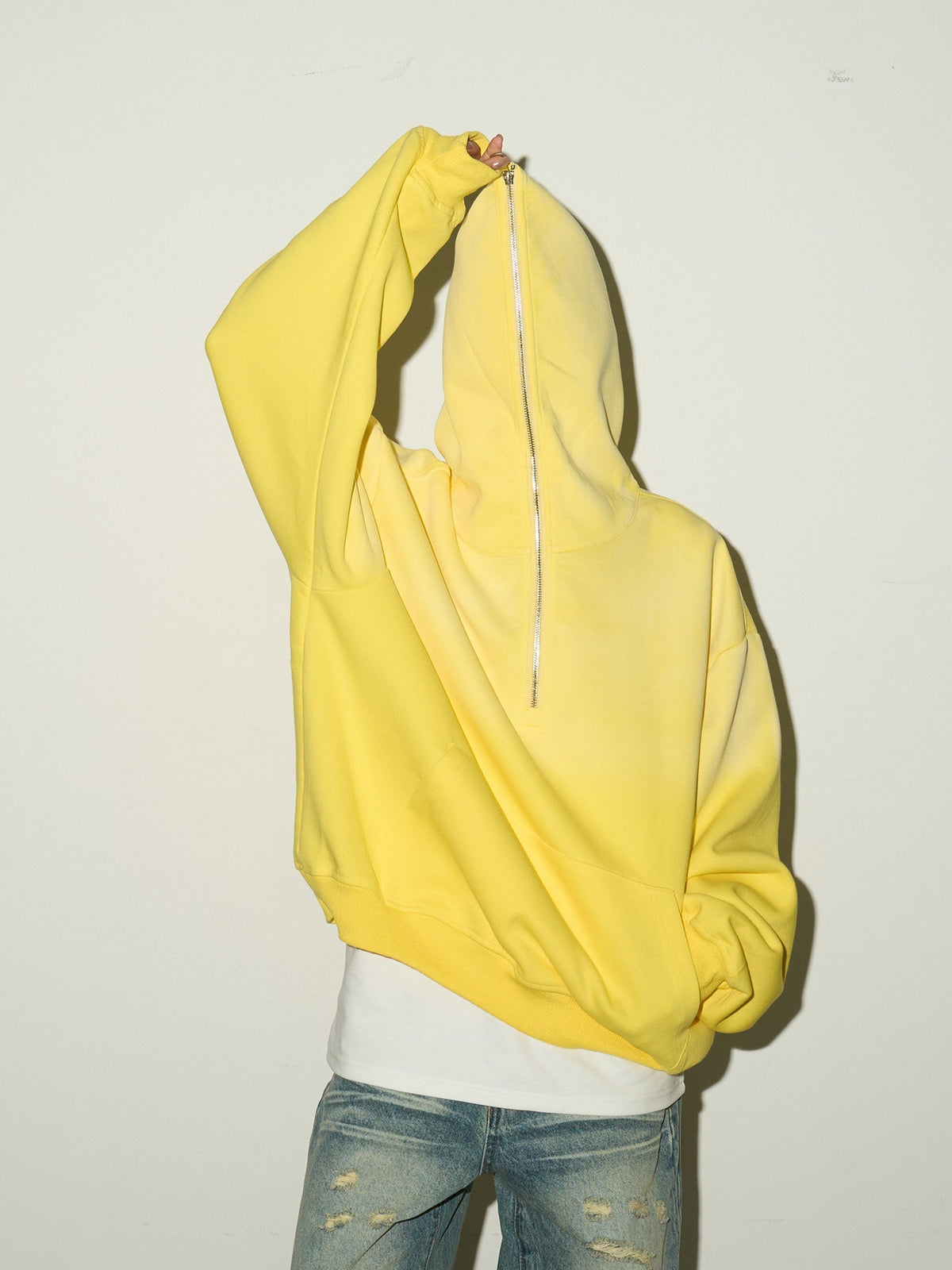 Gradient Half-Zip Design Hoodie