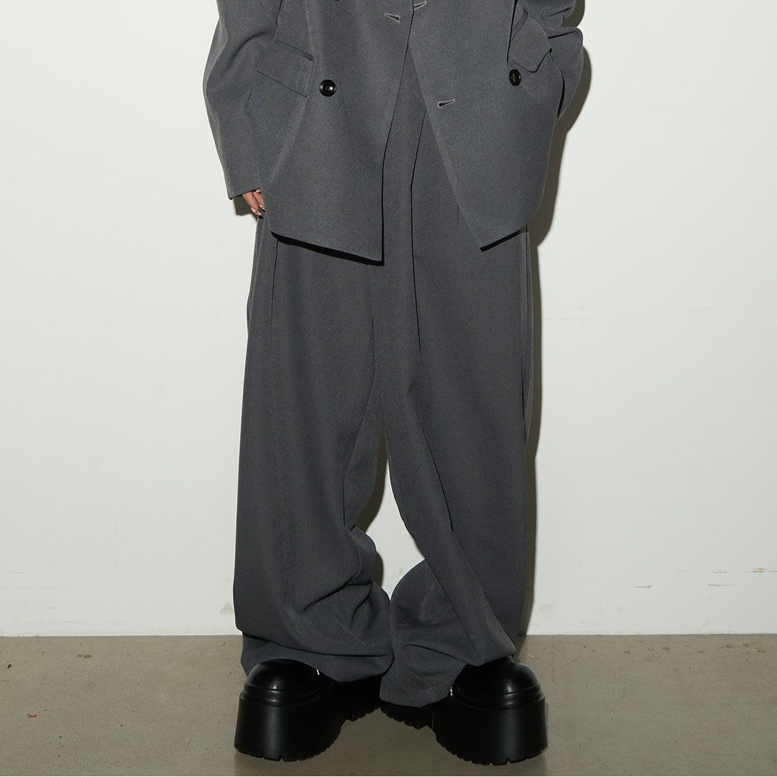 Daisy Brooch Double-Breasted Tailored Jacket & Straight Trousers Setup