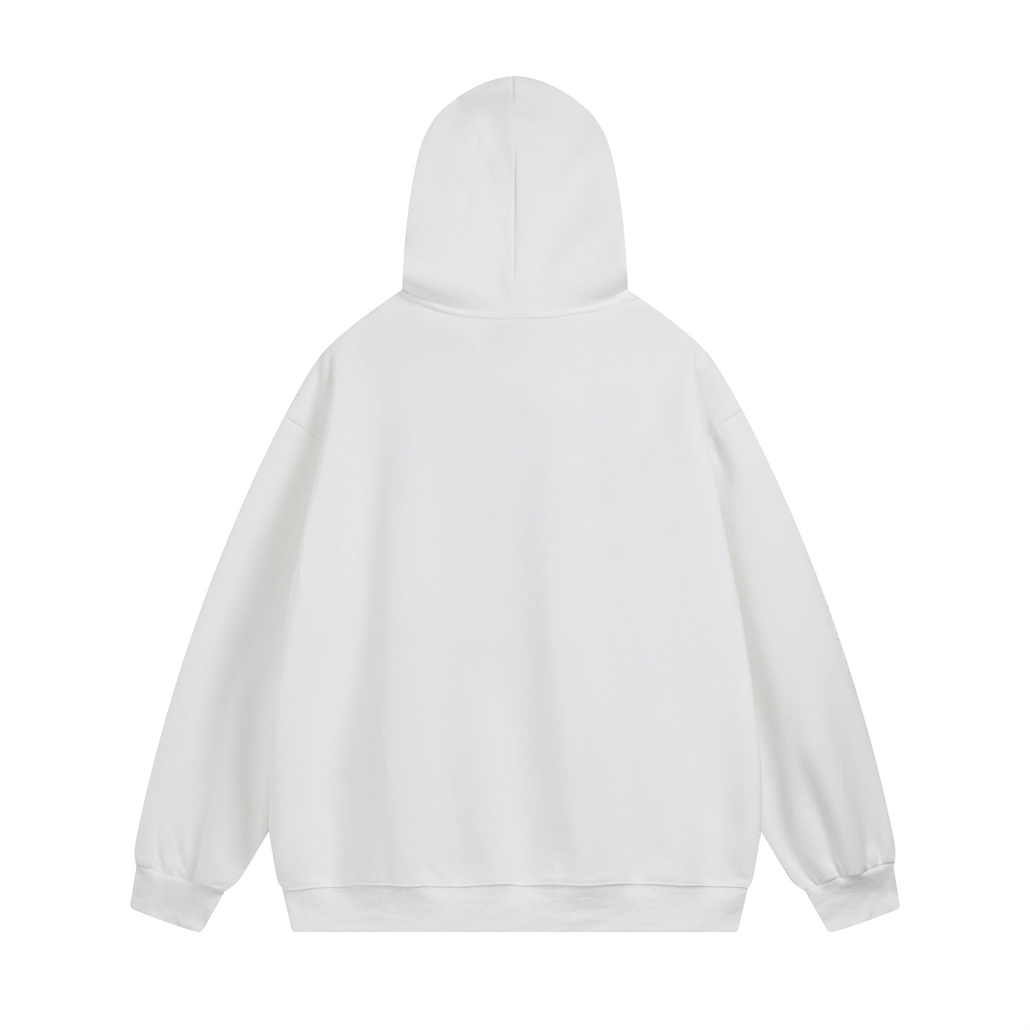 Graffiti Print Fleece Oversize Zipper Hoodie