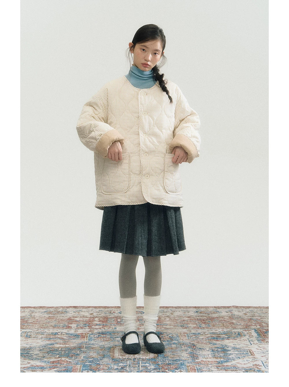Plaid Puffer Jacket