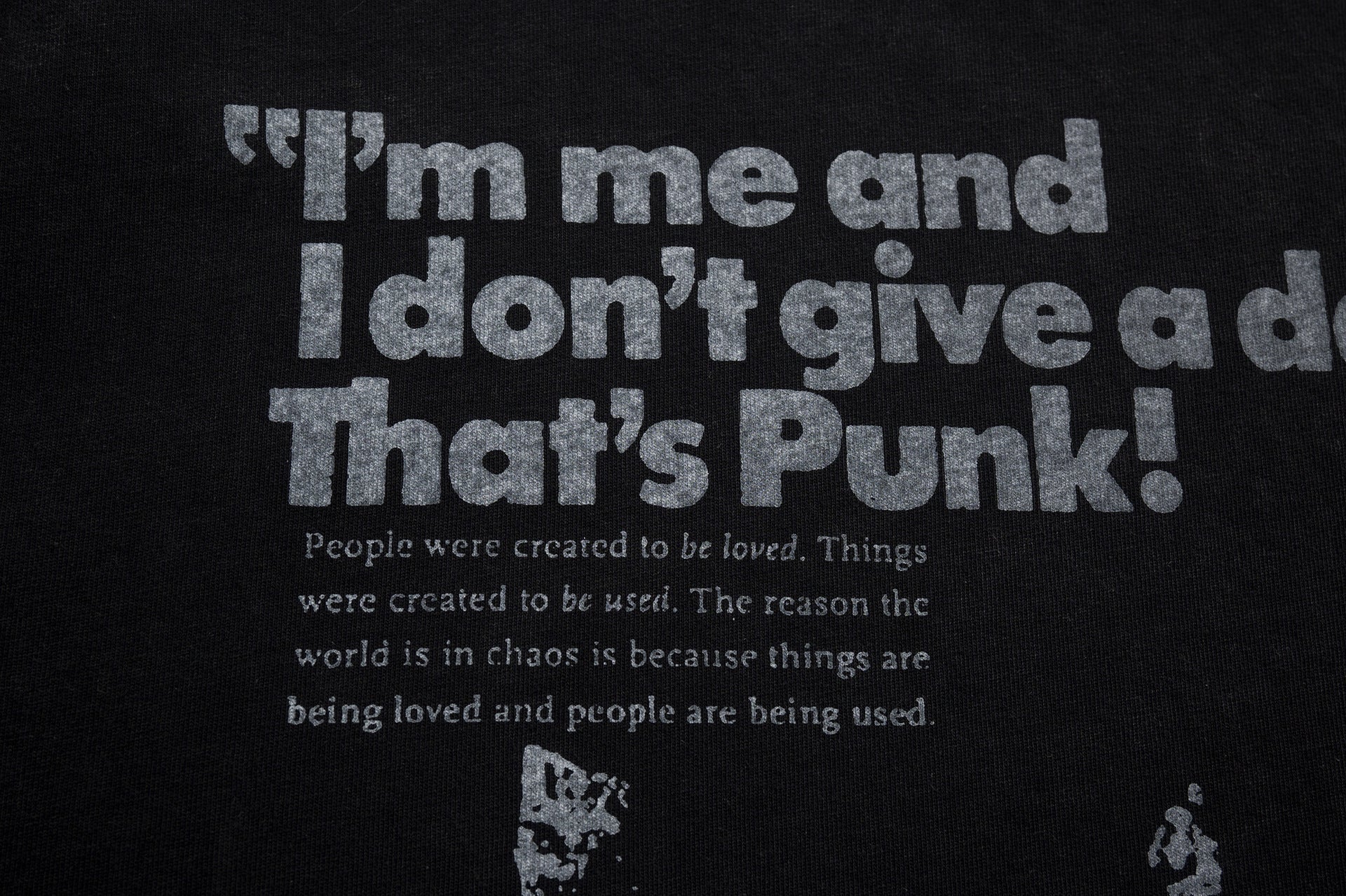 Rock Graphic Print Washed Cotton Short Sleeve T-Shirt