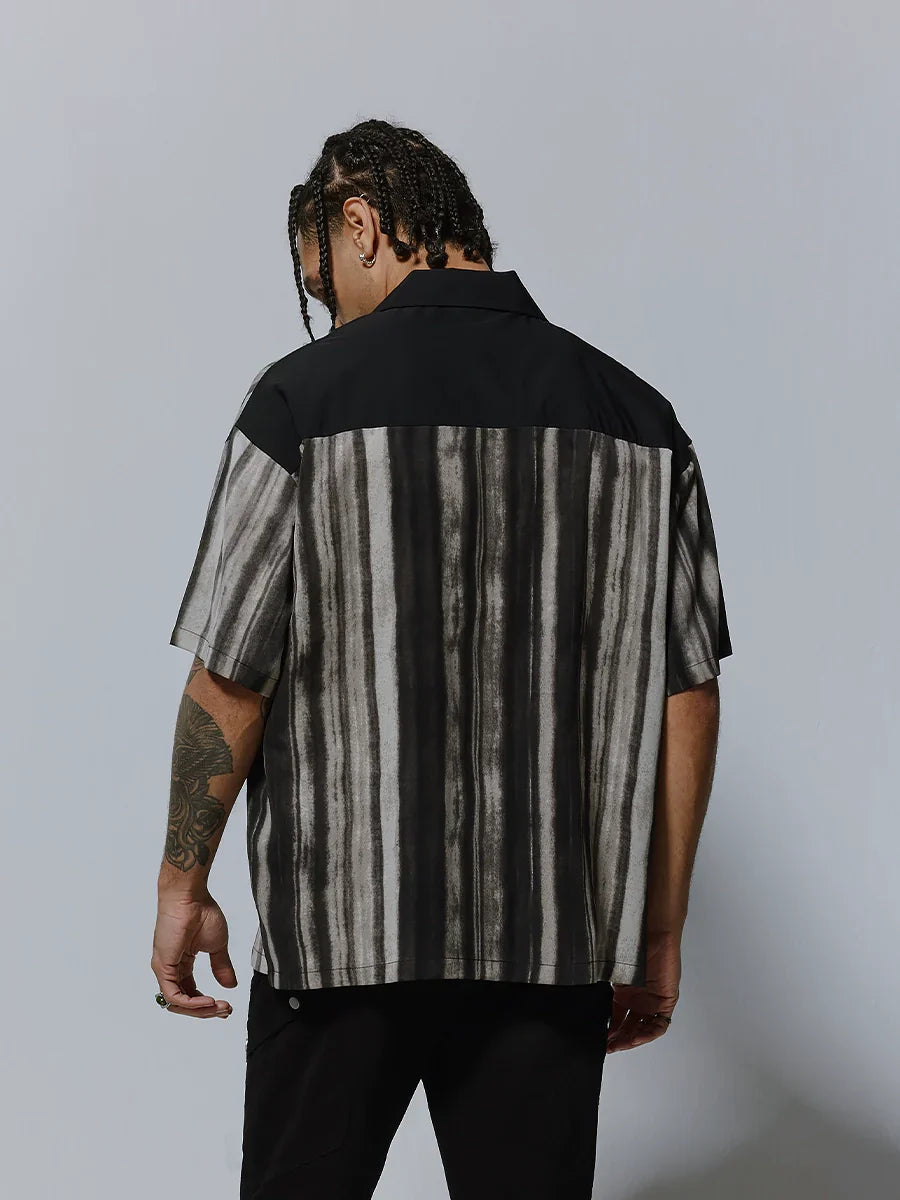 Ink Stripe Oversize Short Sleeve Shirt