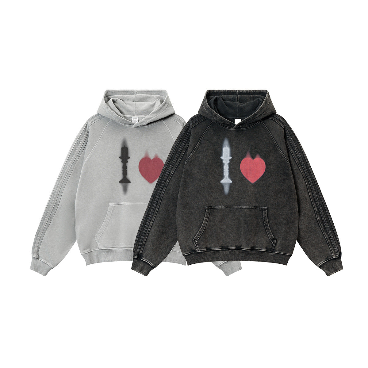 순면 워시드 후드 티셔츠