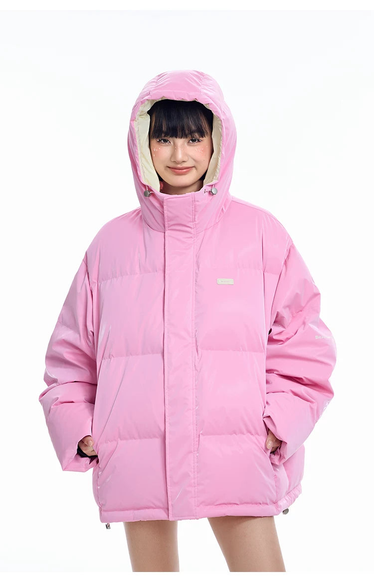 Oversize Hooded White Duck Down Jacket