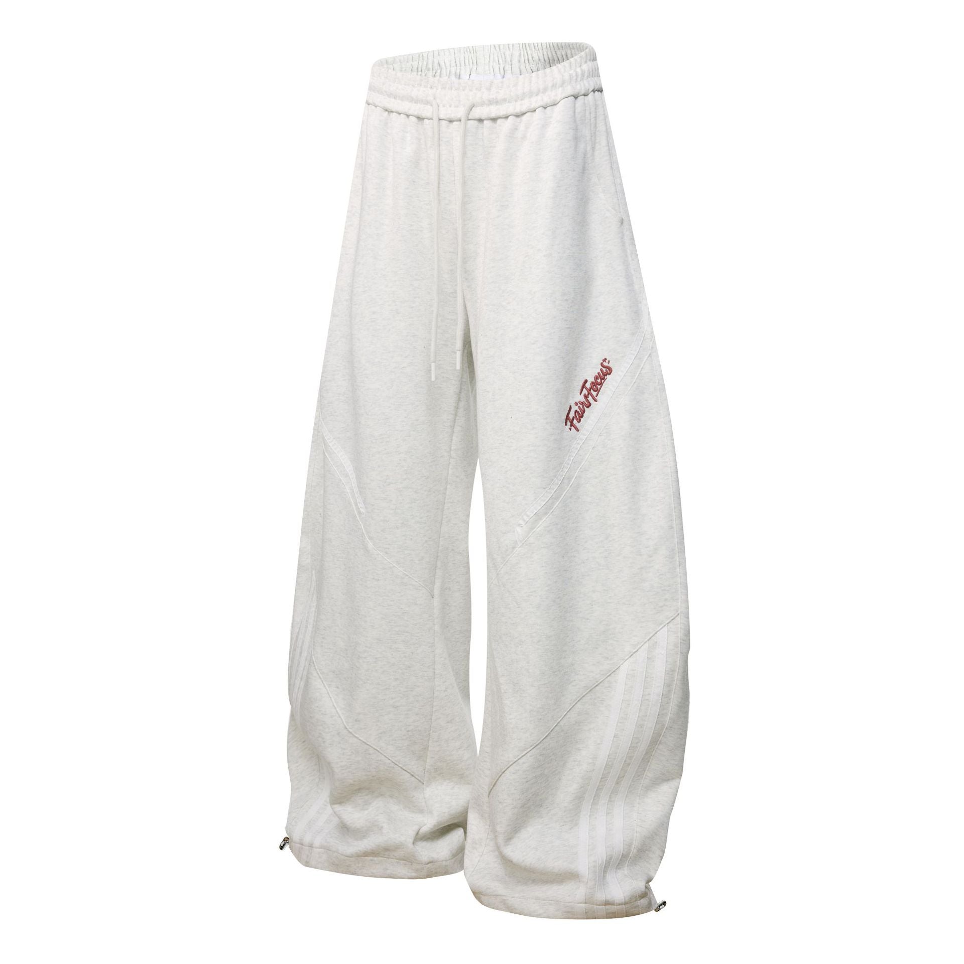 Sporty Stripe Panel Wide Leg Sweatpants