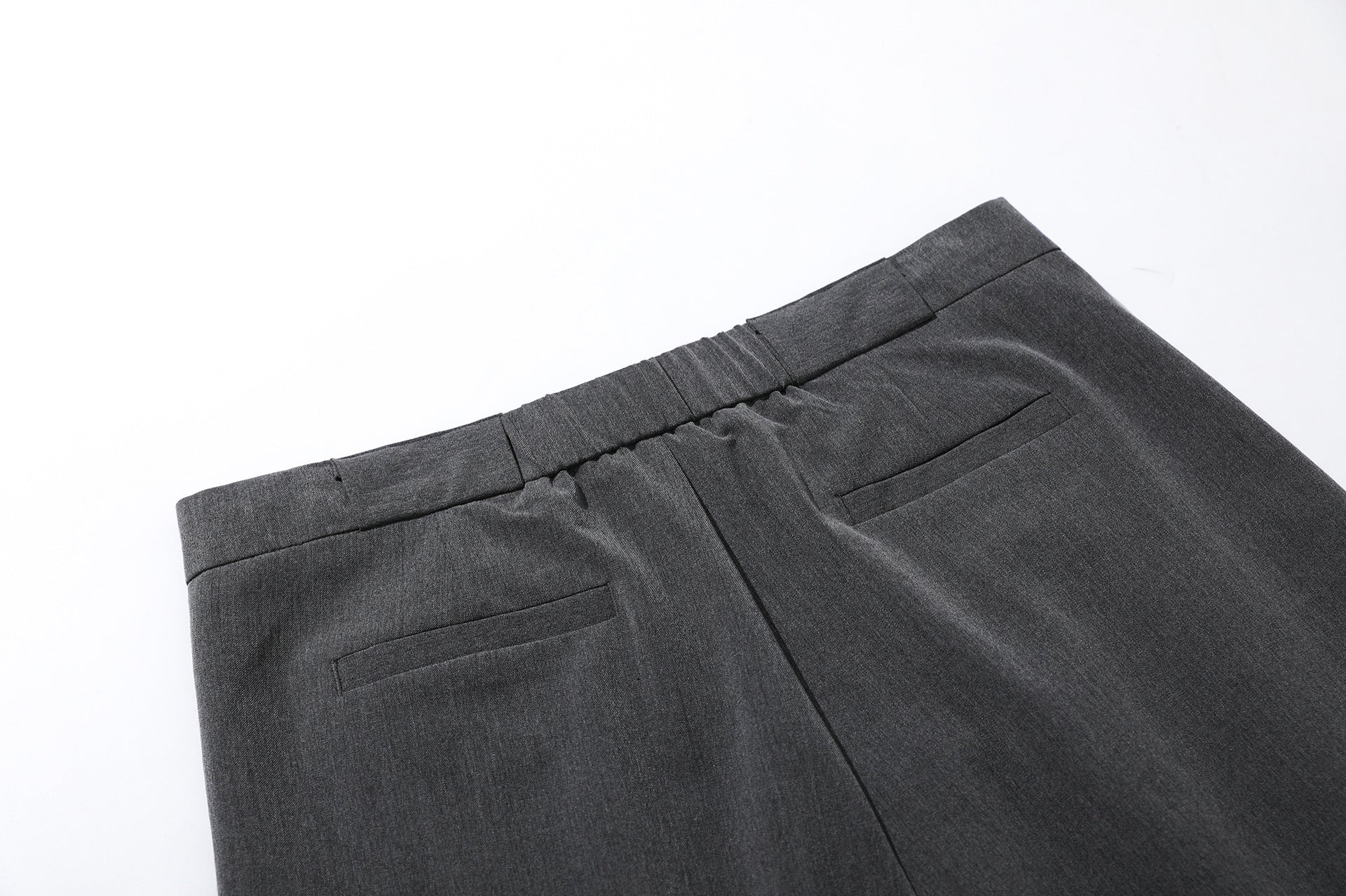 Deconstruction Pleats Curved Trousers