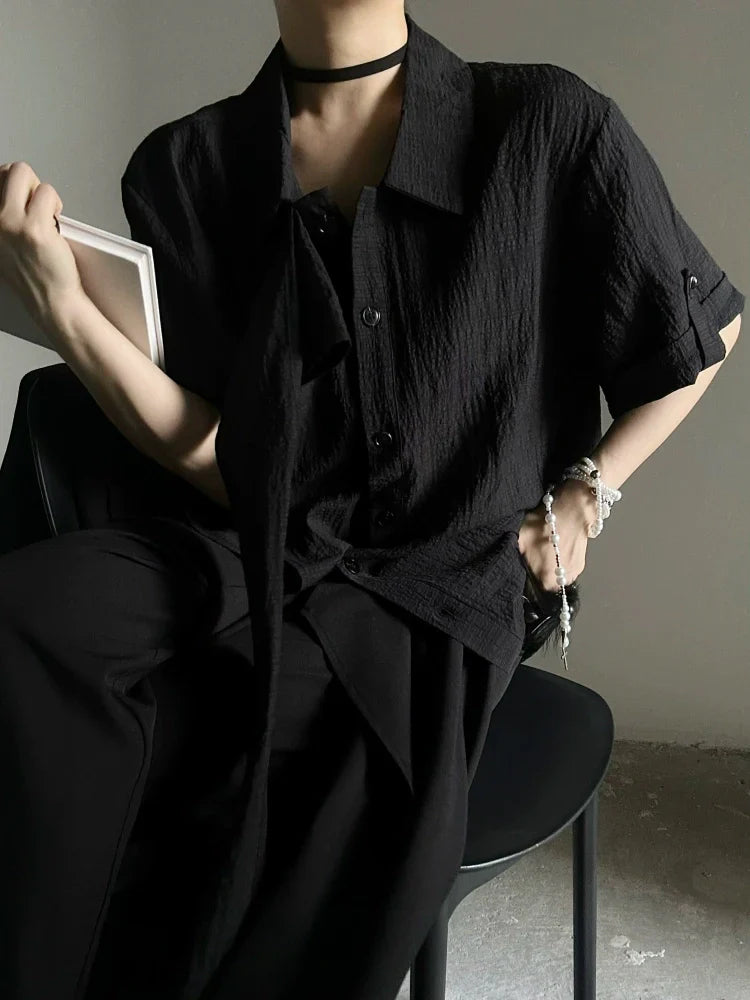 Design Strap Short Sleeve Shirt
