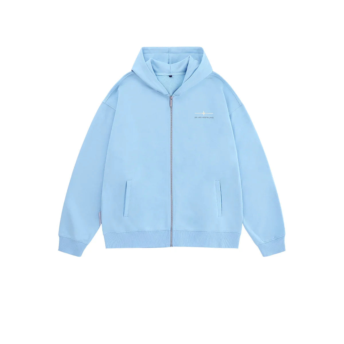 그래피티 디자인 헤비웨이트 지퍼 후드 티셔츠