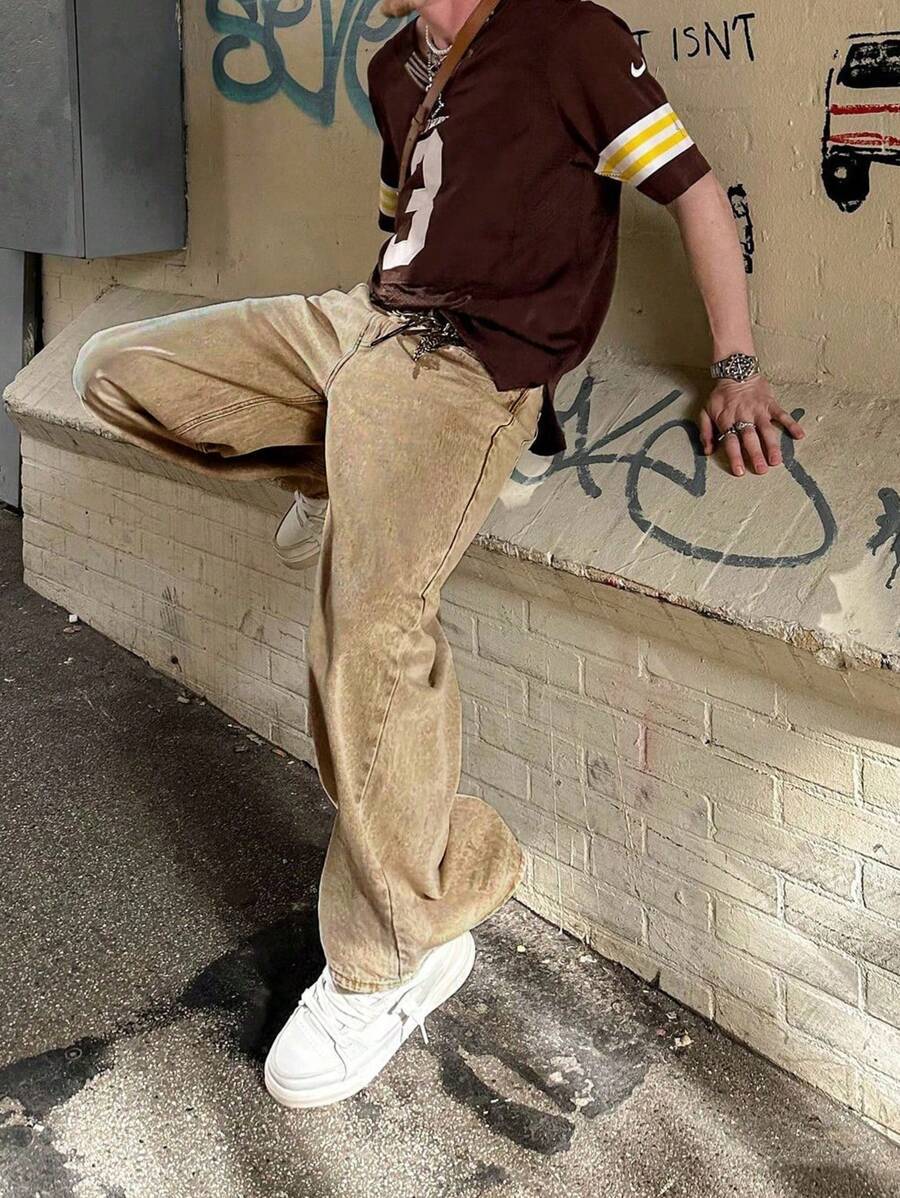 Denim Straight Loose Street Style Jeans