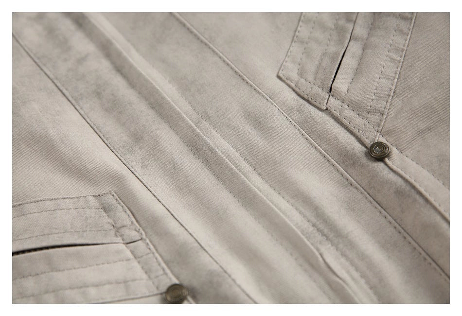 Distressed Stand Collar Jacket