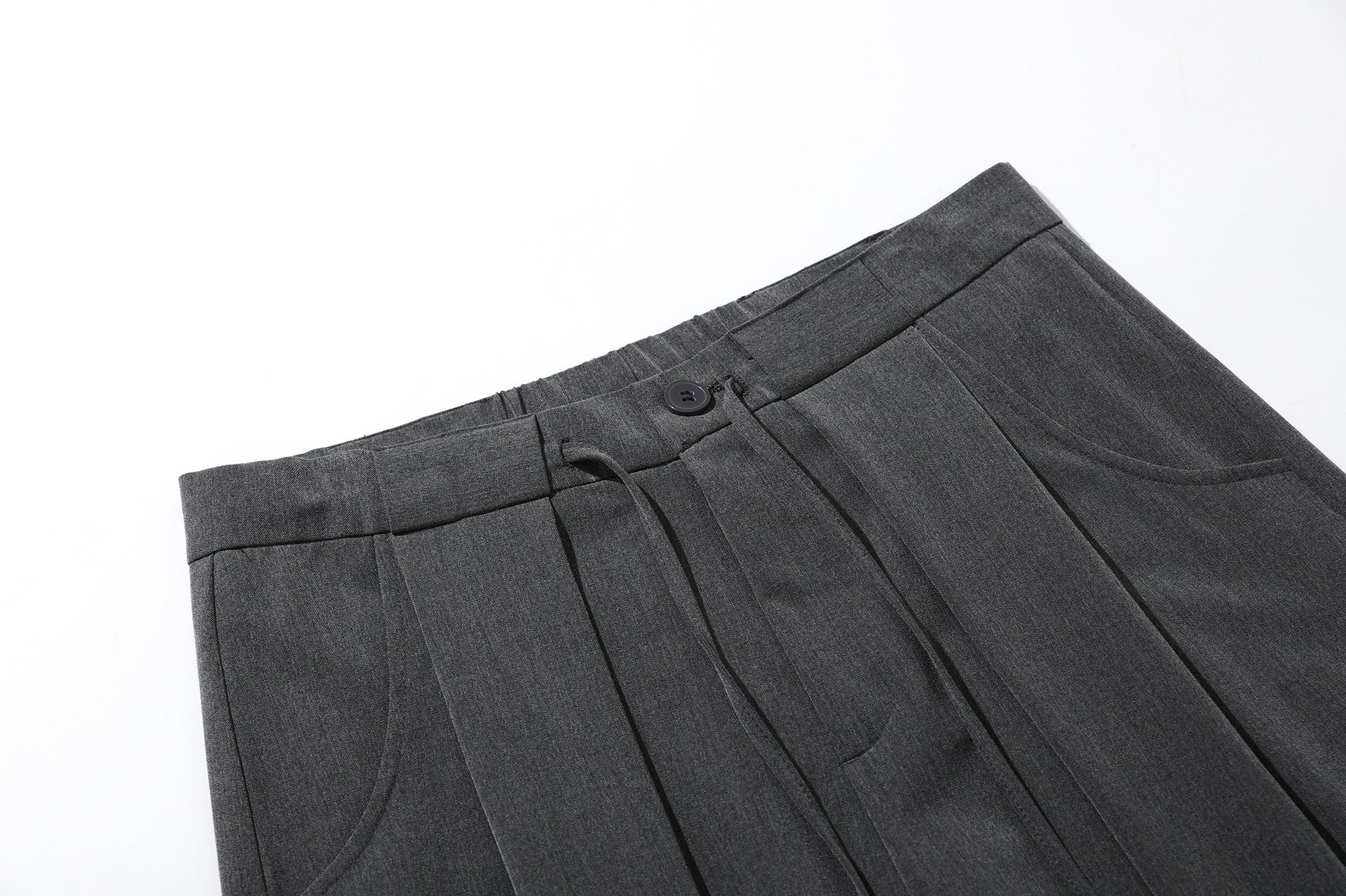 Deconstruction Pleats Curved Trousers