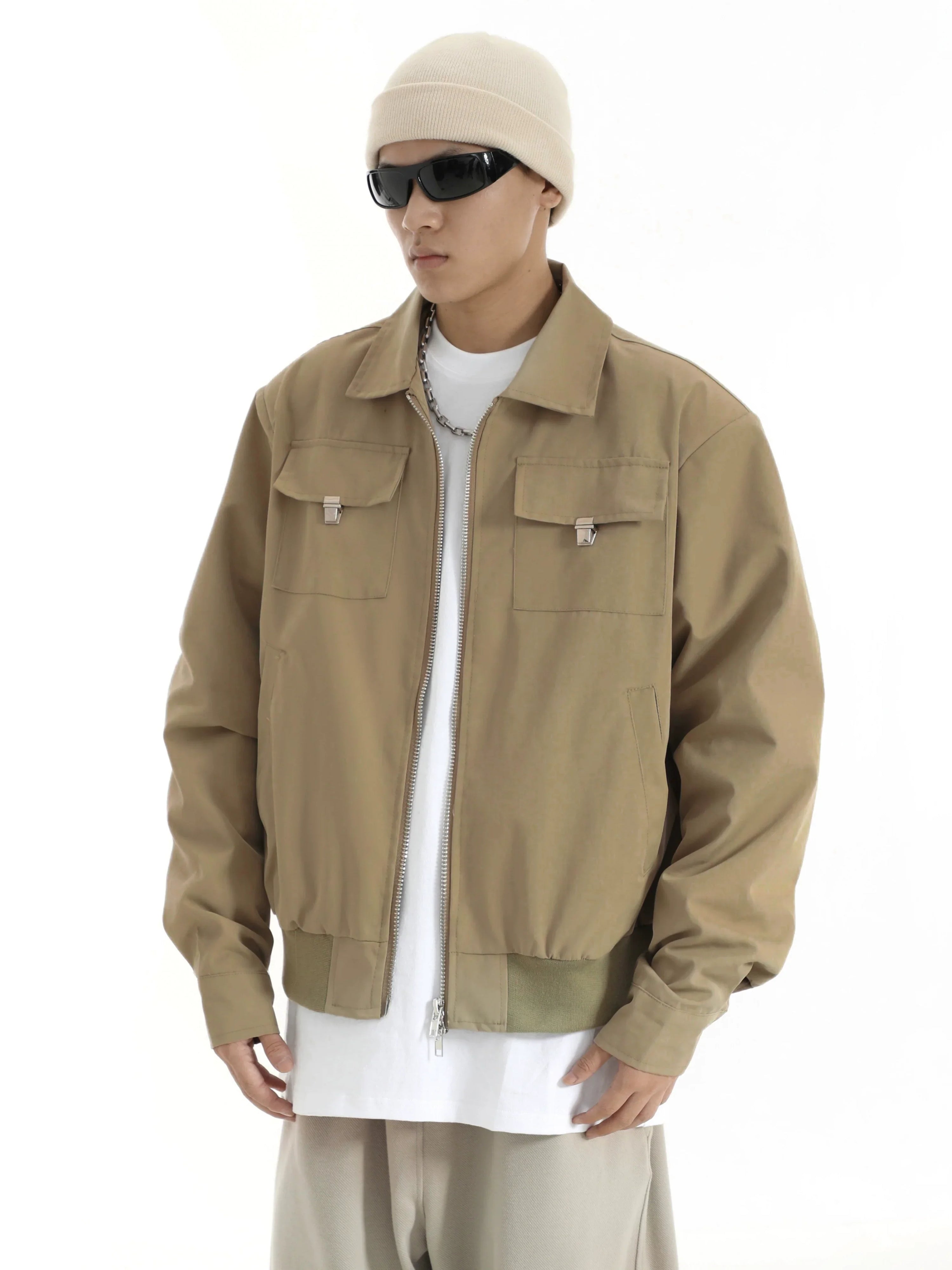 Zipper Casual Short Jacket