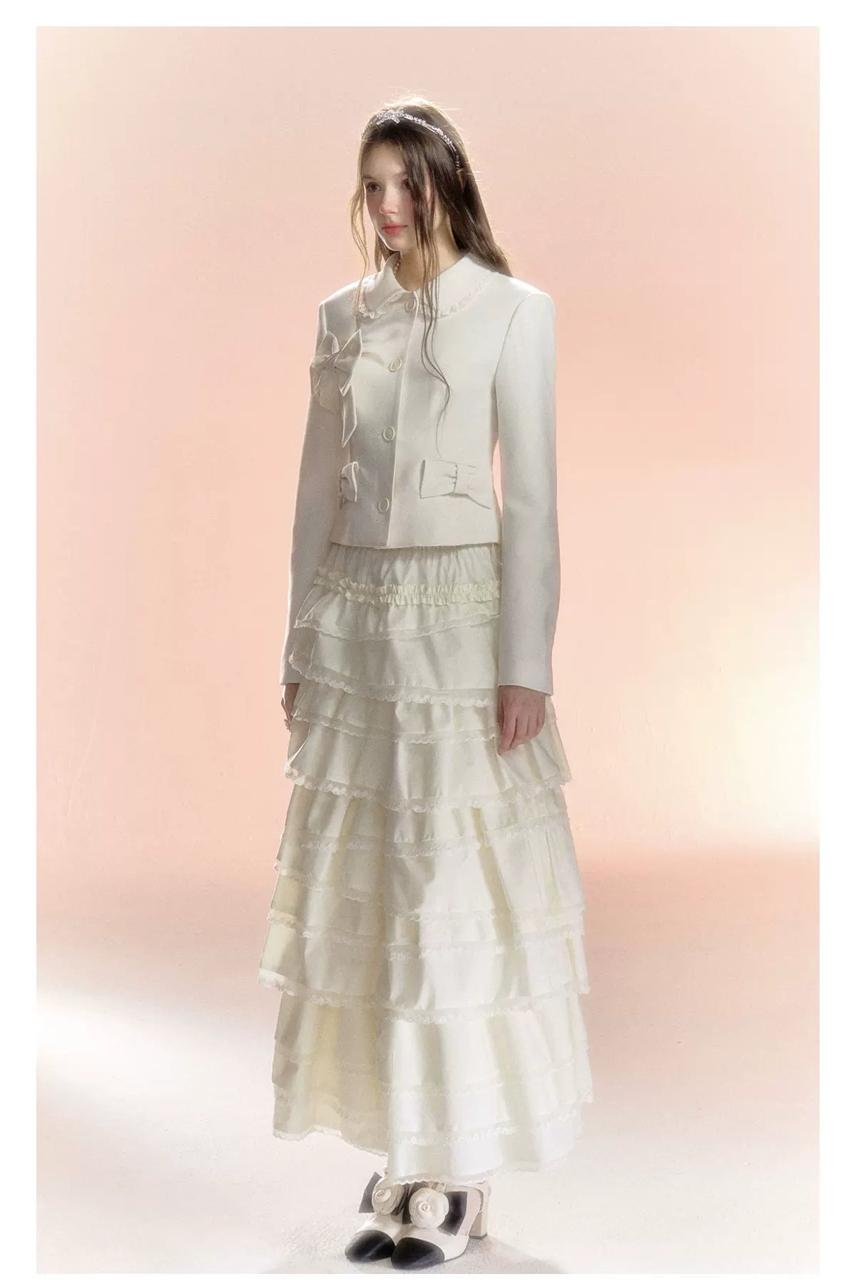 Original Lace Ruffle Short Skirt & Long Skirt