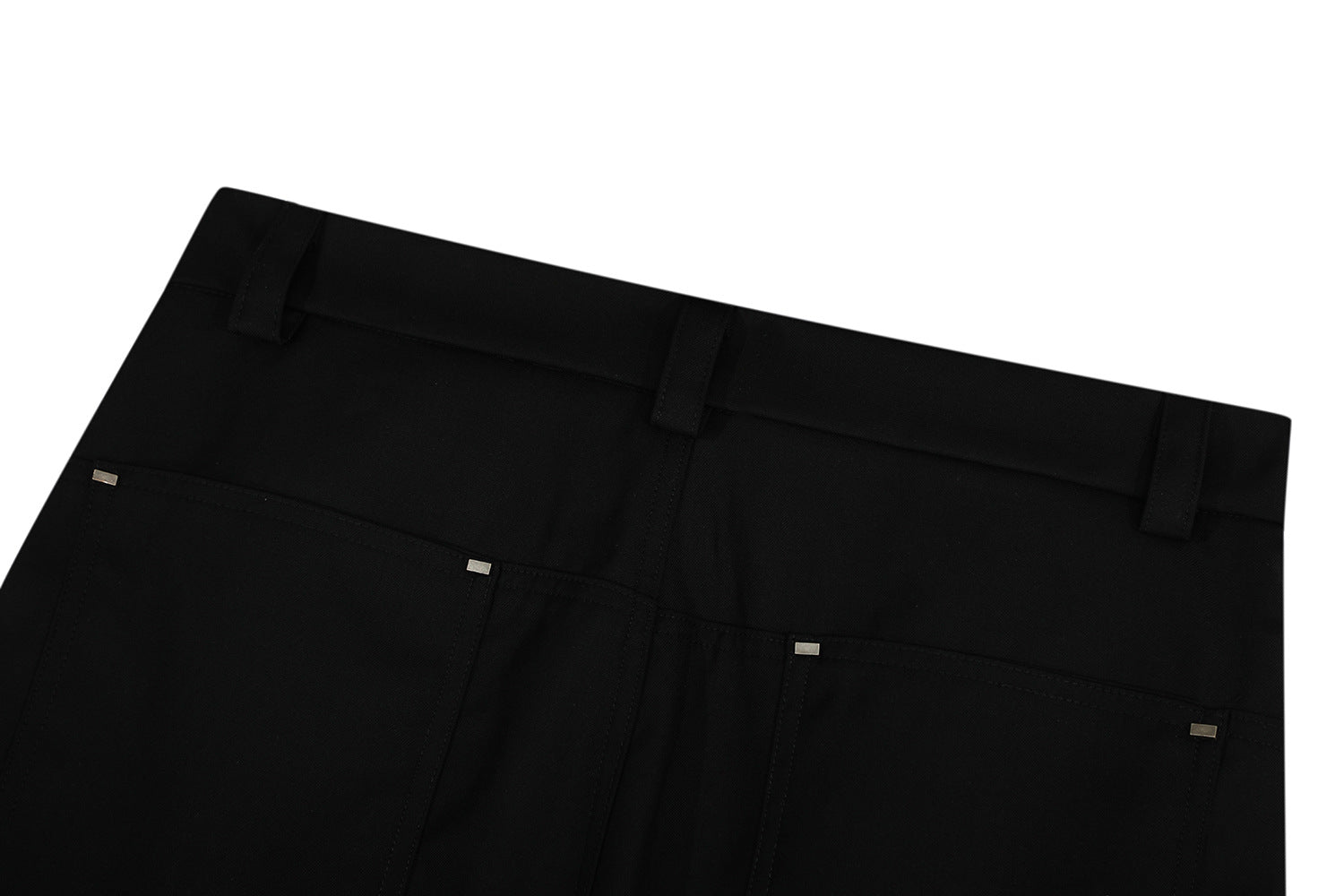 Metal Buckle Pleats Wide Leg Pants