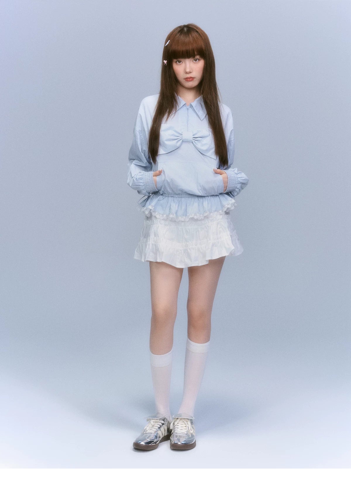 Bow Detail Long Sleeve Shirt