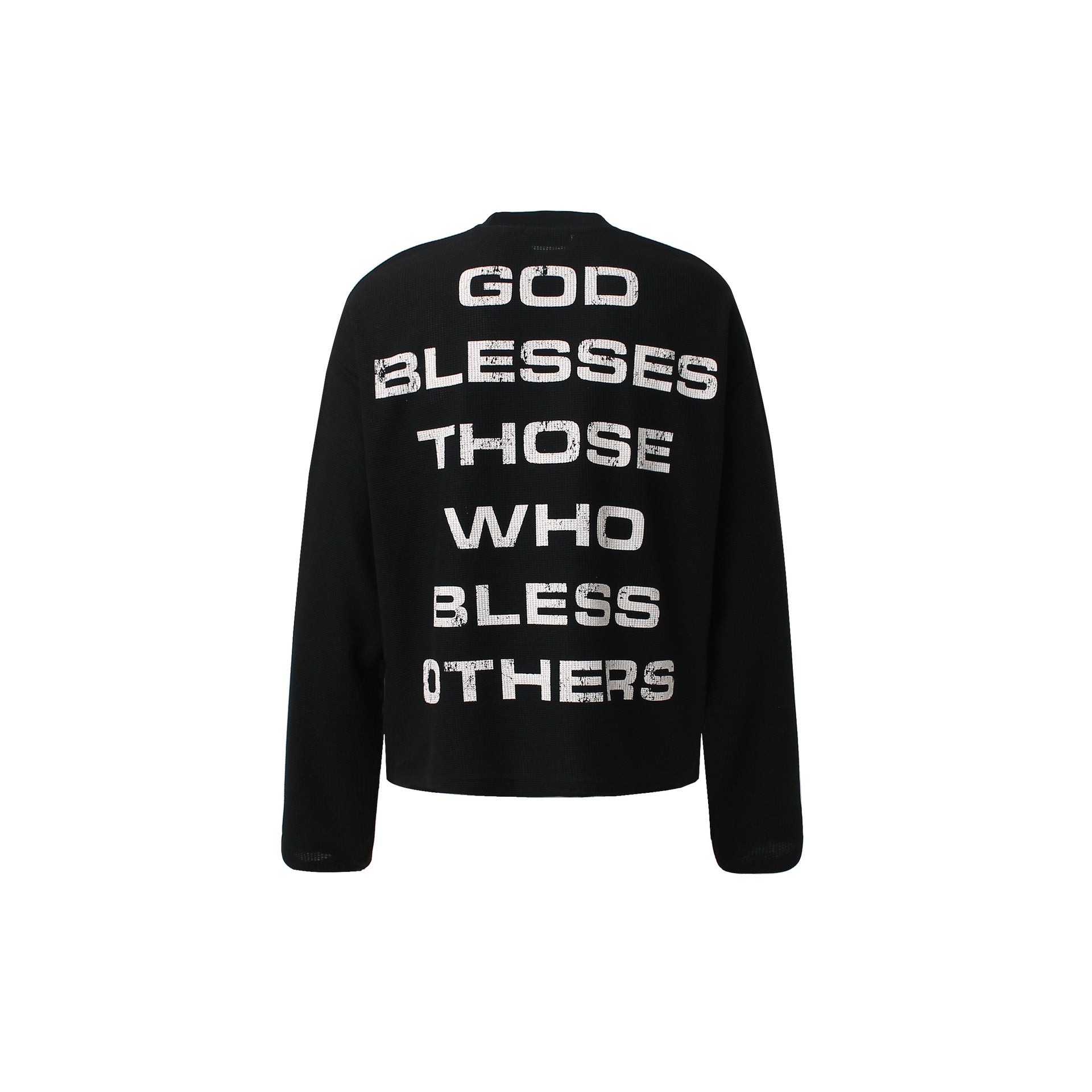Cross Letter Print Long Sleeve T-Shirt