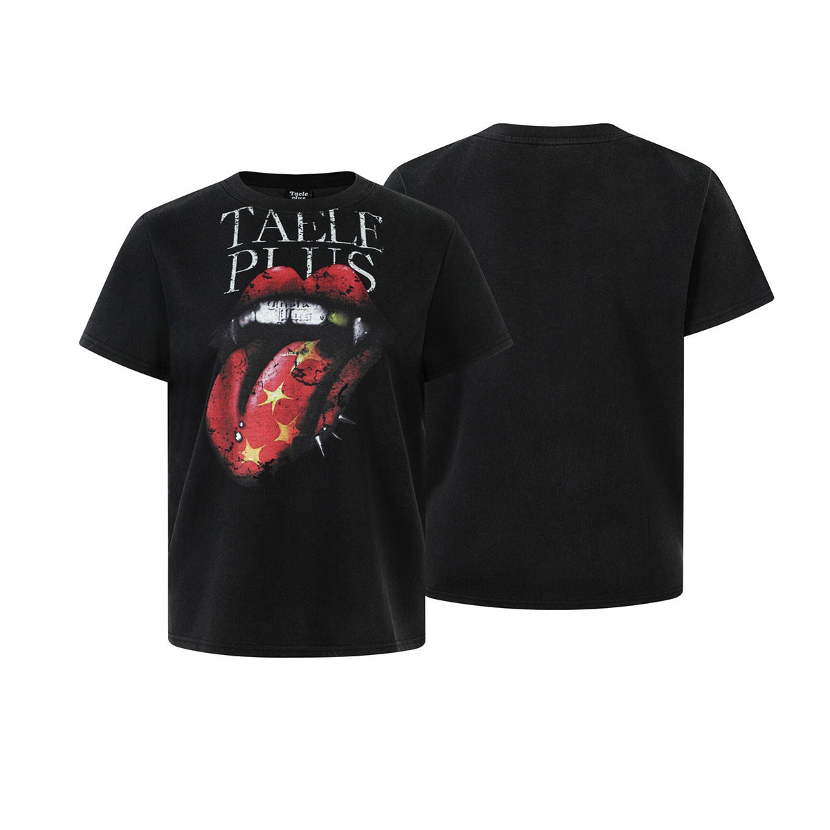 Lip Graphic Print Short Sleeve T-Shirt