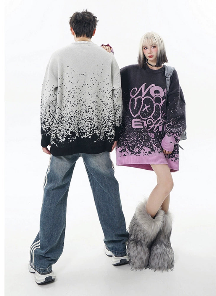 Graffiti Fade Printed Sweater