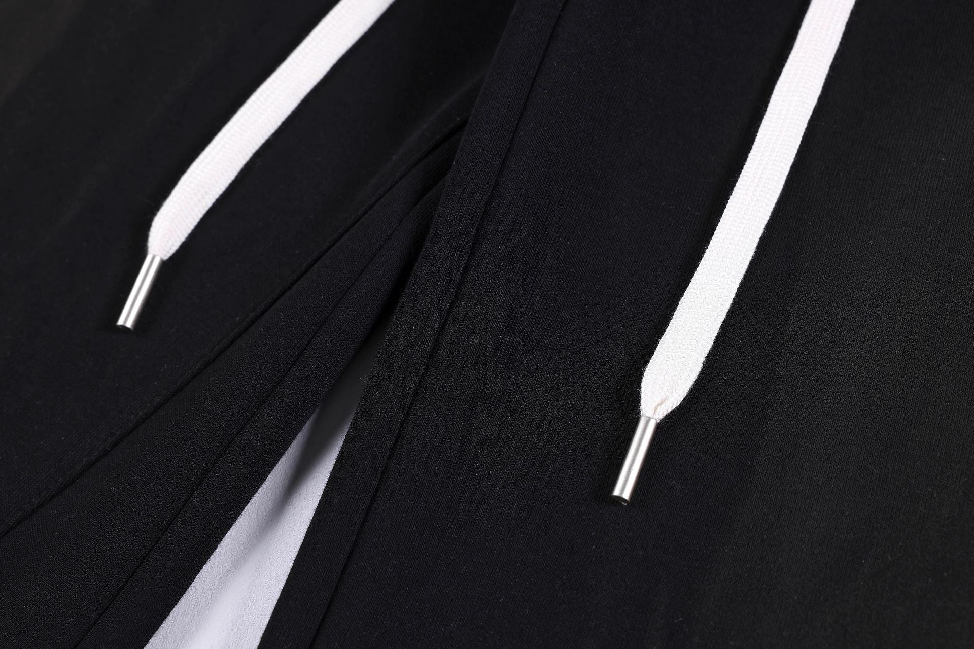 Graphic Print Panel Curved Wide Leg Sweatpants