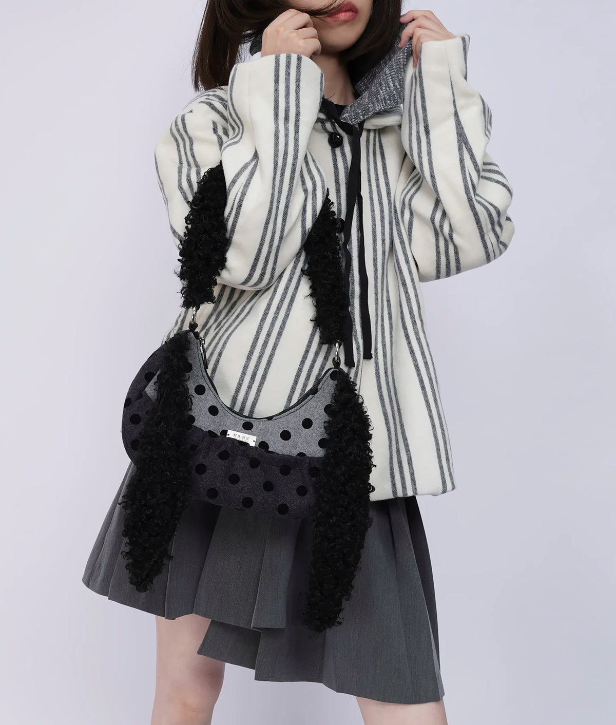 Furry Strap Mini Shoulder Bag