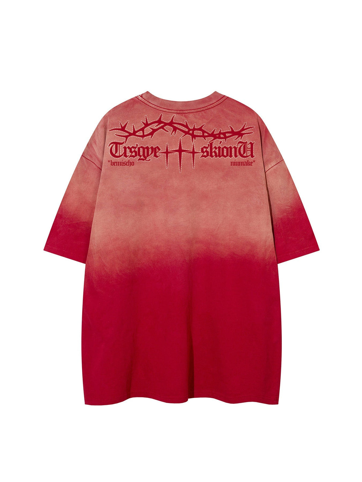 Gradient Thorn Logo Print Short Sleeve T-Shirt