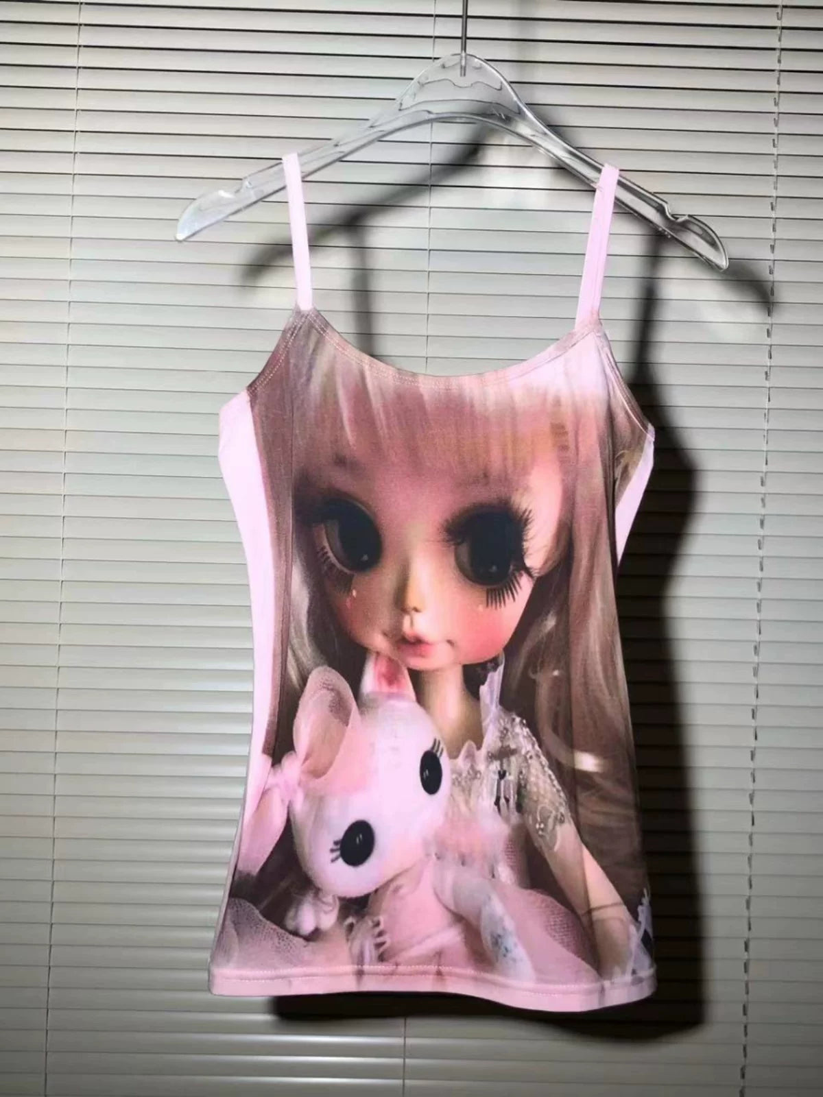 Artist Original 3D Girlprint Pink Y2k Camisole