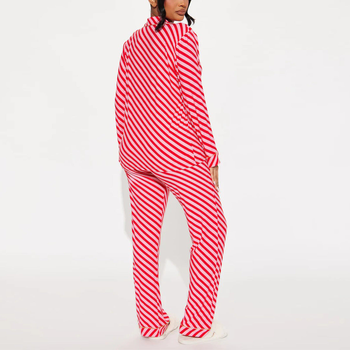 Red Striped Long Sleeve Pajamas