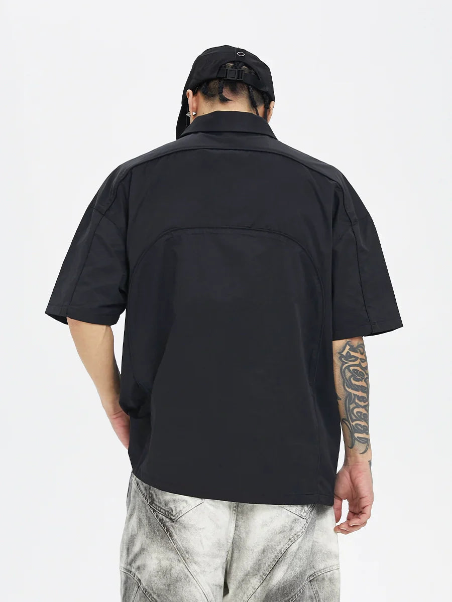 Oversize Skeleton 3D Design Short Sleeve Shirt