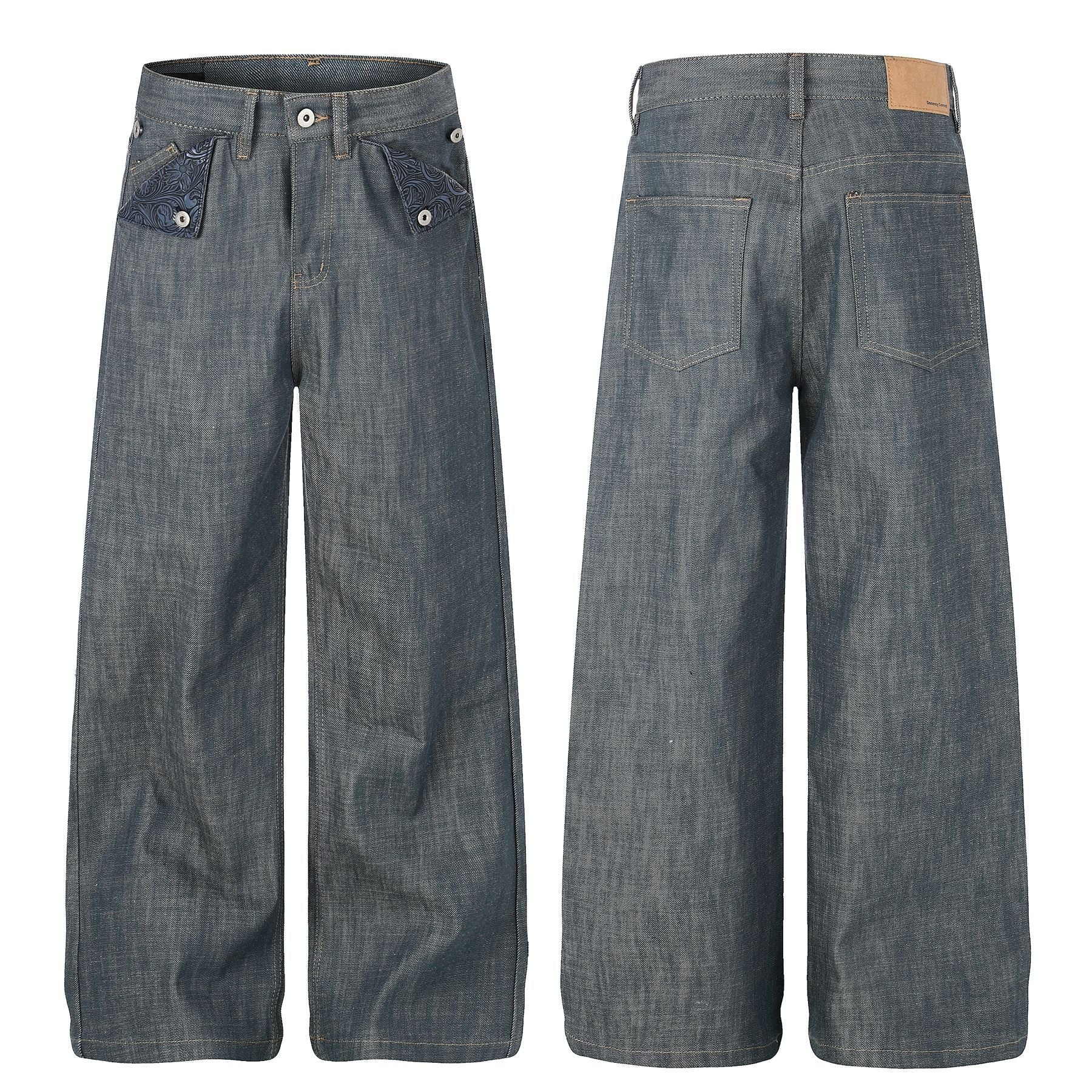Raw Wide Leg Denim Jeans