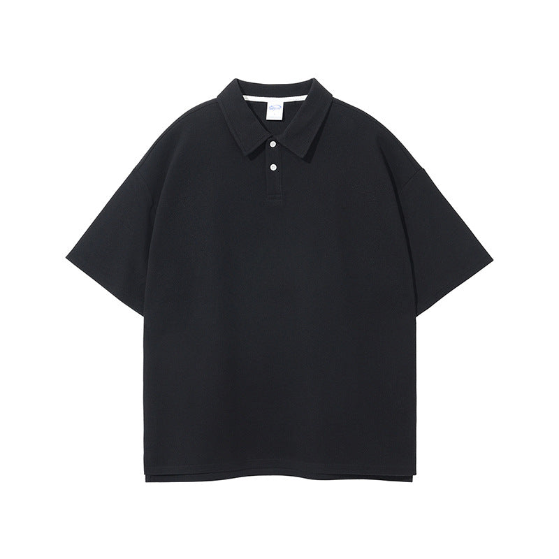 Oversize Waffle Polo Shirt & Waffle Shorts Setup