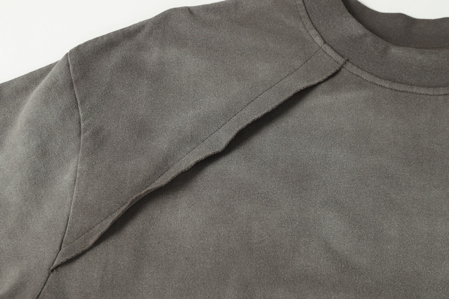 Washed Raw Hem Short Sleeve T-Shirt