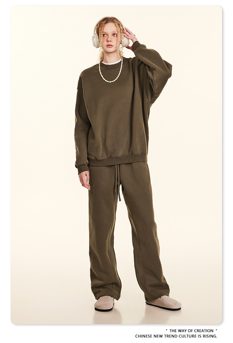 Fleece Lining Oversize Sweatshirt