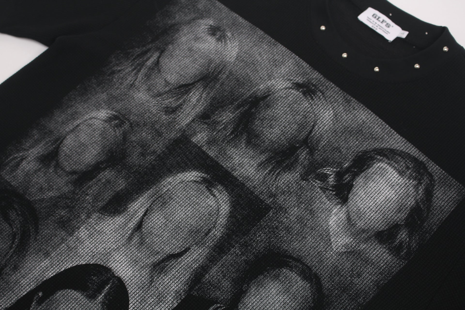 Portrait Studs Detail Short Sleeve T-Shirt