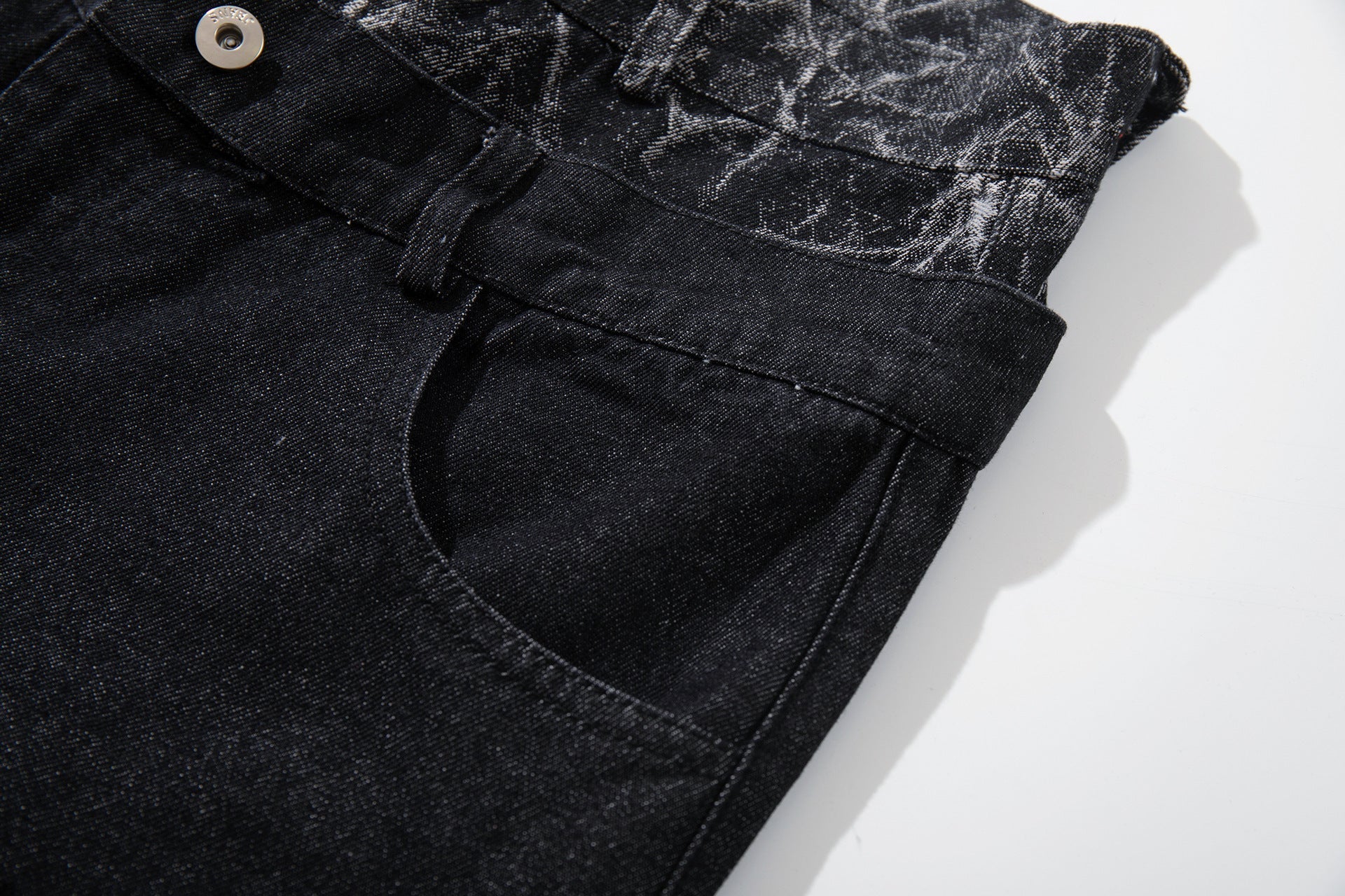 Heavy Wash Workwear Wide Leg Denim Jeans