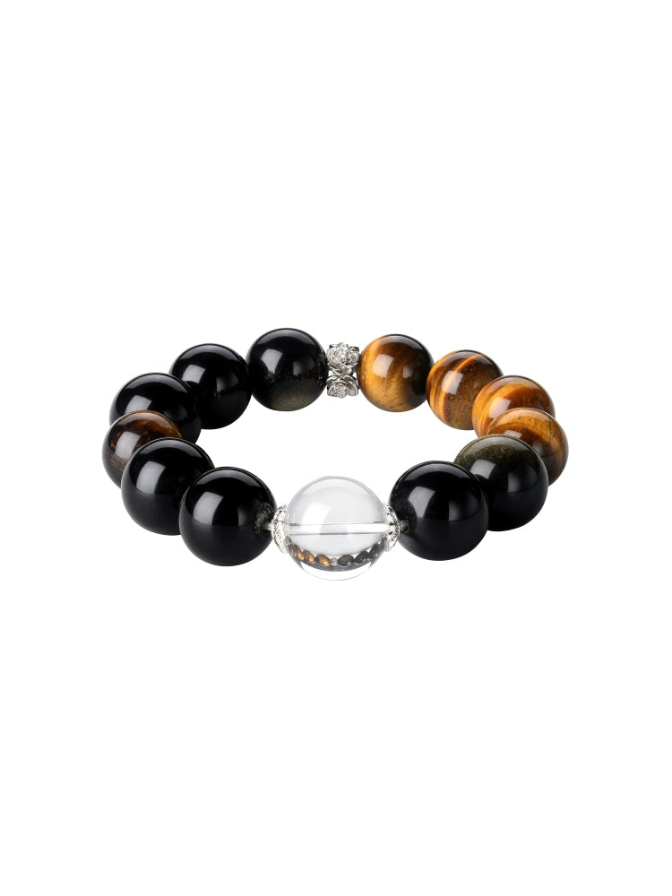 Obsidian Tiger's Eye Bracelet