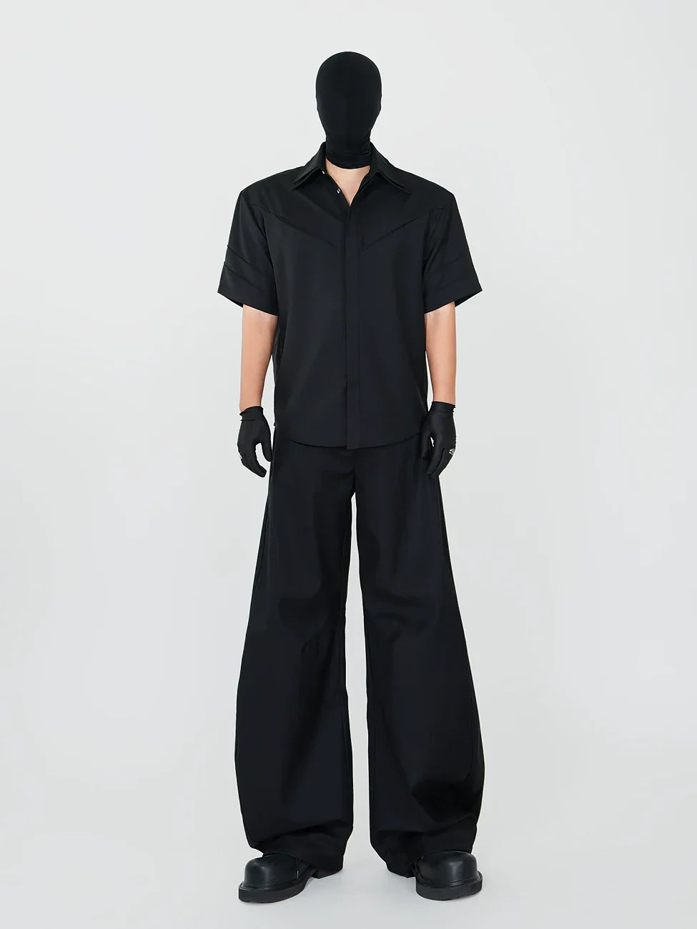 Double Collar Short Sleeve Shirt