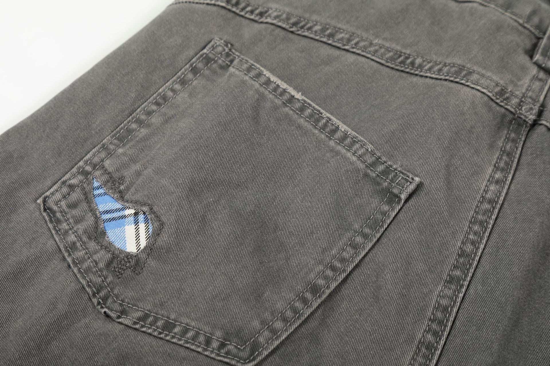 Damage Dirty Wide Leg Curved Cargo Pants