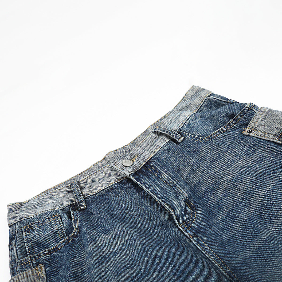 Deconstruction Patchwork Wide Leg Jort
