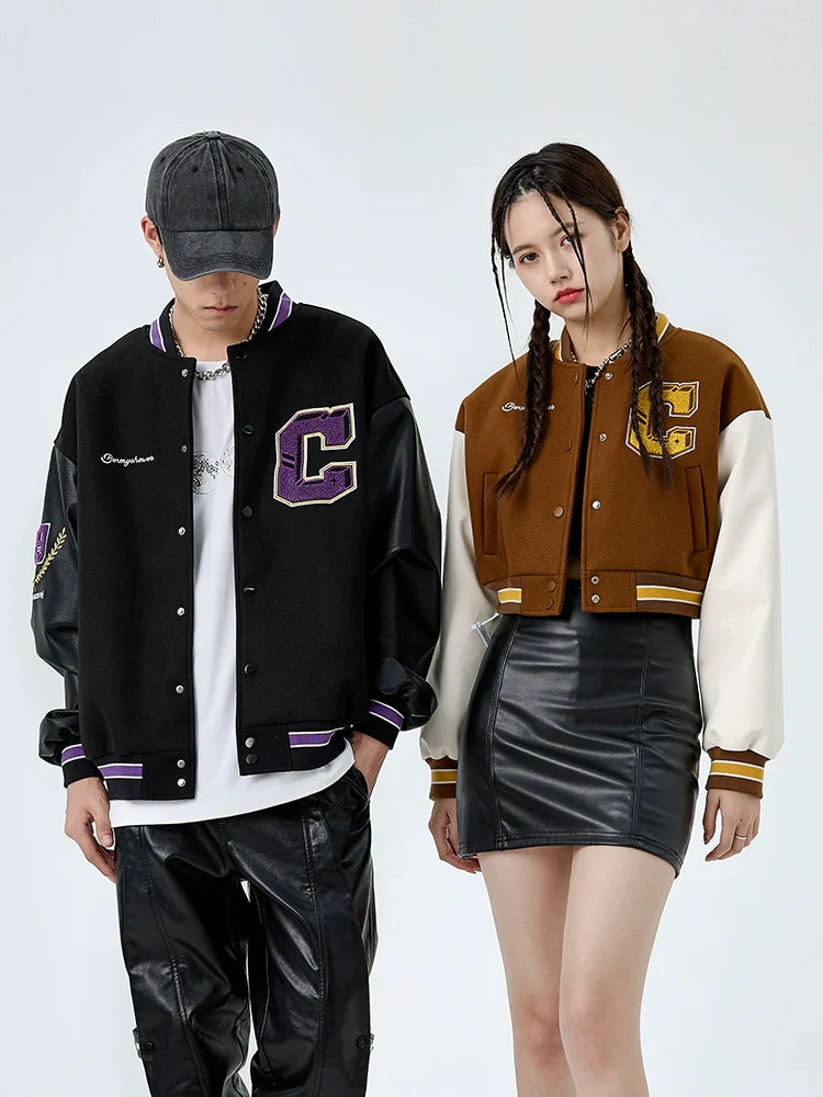 Letter Embroidery American Baseball Jacket